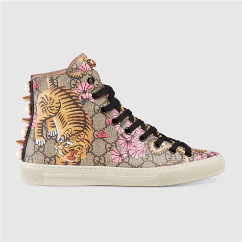 kid ink rappers wear with gucci bengal high top sneaker|gucci shoes for girls.